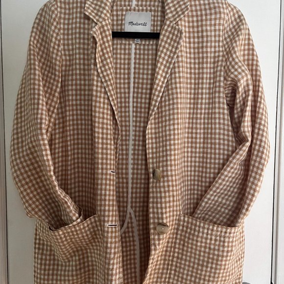 Madewell Linen Dorset blazer - gingham - XS - Picture 5 of 7